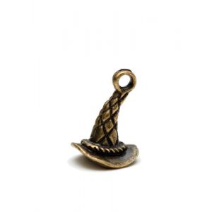 Zawieszka metalowa Charms ScrapBerry's Kapelusz Czarodzieja Brąz, 16mm